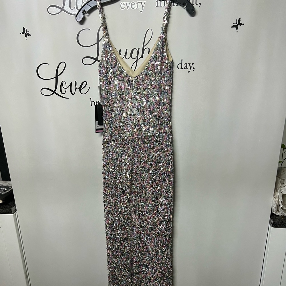 Thigh Slit Sequin Prom Dress - new with tags never worn